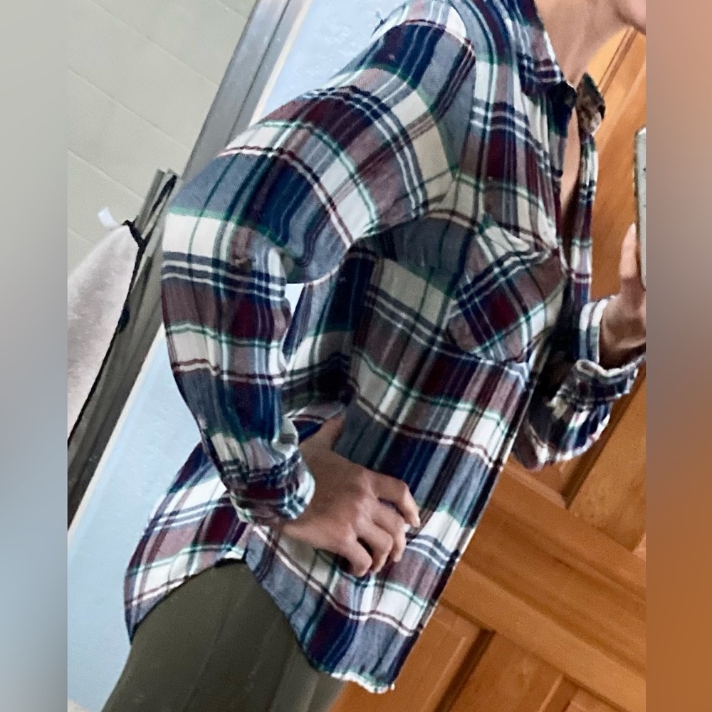 Francesca's Plaid Button-Down